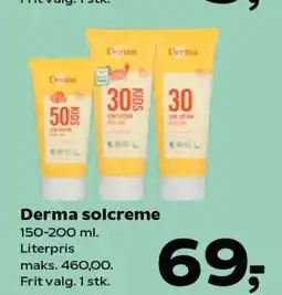 SuperBrugsen Derma solcreme tilbud