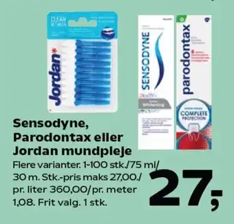 SuperBrugsen Sensodyne, Parodontax eller Jordan mundpleje tilbud