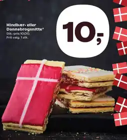 SuperBrugsen Hindbær- eller Dannebrogsnitte tilbud