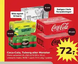 SuperBrugsen Coca-Cola, Tuborg eller Monster tilbud