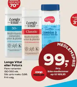 SuperBrugsen Longo Vital eller Futura tilbud