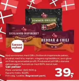 SuperBrugsen Gøl pølser tilbud
