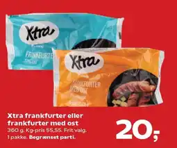 SuperBrugsen Xtra frankfurter eller frankfurter med ost tilbud