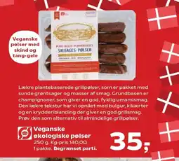 SuperBrugsen Veganske økologiske pølser tilbud