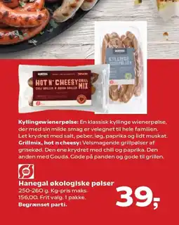 SuperBrugsen Hanegal økologiske pølser tilbud