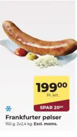 Dagrofa Food Service Frankfurter pølser tilbud