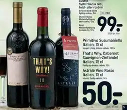 REMA 1000 Primitivo Susumaniello Italien, 75 cl tilbud