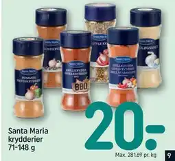 REMA 1000 Santa Maria krydderier 71-148 g tilbud