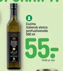 REMA 1000 Cucina italiensk ekstra jomfuolivenolie 500 ml tilbud