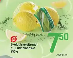 REMA 1000 Økologiske citroner Kl. I, udenlandske 250 g tilbud