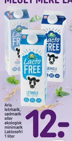 REMA 1000 Arla letmælk, sødmælk eller økologisk minimælk Laktosefri 1 liter tilbud