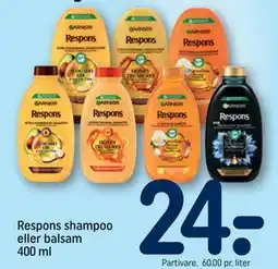 REMA 1000 Respons shampoo eller balsam 400 ml tilbud