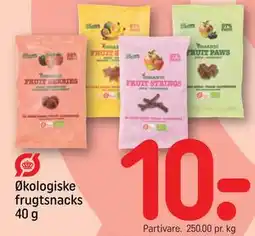 REMA 1000 Økologiske frugtsnacks 40 g tilbud