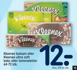 REMA 1000 Kleenex balsam eller Kleenex ultra soft boks eller lommeletter 64-72 stk tilbud