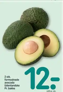 REMA 1000 2 stk. formodnede avocado Udenlandske Pr. bakke tilbud