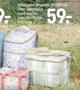 REMA 1000 Køletaske shopper 49x38 cm eller køletaske med ekstra rum 35x25 cm Frit valg tilbud