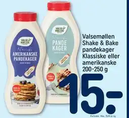 REMA 1000 Valsemøllen Shake & Bake pandekager Klassiske eller amerikanske 200-250 g tilbud