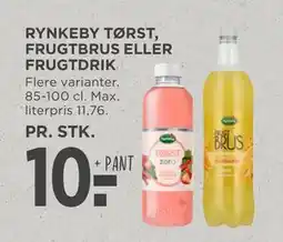 MENY RYNKEBY TØRST, FRUGTBRUS ELLER FRUGTDRIK tilbud