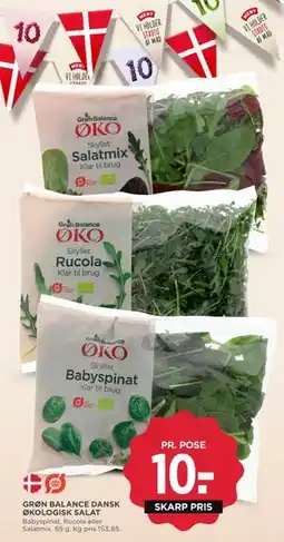 MENY GRØN BALANCE DANSK ØKOLOGISK SALAT tilbud