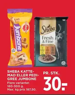 MENY SHEBA KATTEMAD ELLER PEDIGREE JUMBONE tilbud