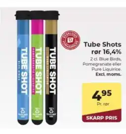 Dagrofa Food Service Tube Shots rør 16,4% tilbud