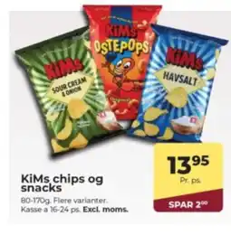 Dagrofa Food Service KiMs chips og snacks tilbud