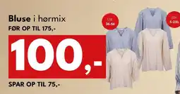Dansk Outlet Bluse i hørmix tilbud