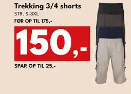 Dansk Outlet Trekking 3/4 shorts tilbud