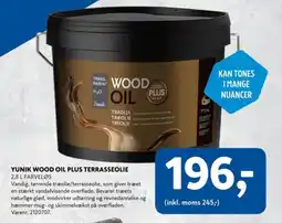 Davidsen YUNIK WOOD OIL PLUS TERRASSEOLIE 2,8 L FARVELØS tilbud