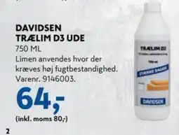 Davidsen DAVIDSEN TRÆLIM D3 UDE tilbud