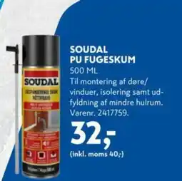 Davidsen SOUDAL Til montering af døre/ tilbud