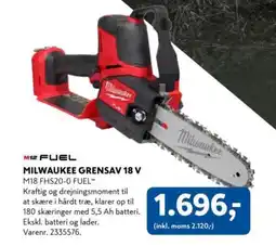 Davidsen MILWAUKEE GRENSAV 18 V tilbud