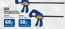 Davidsen IRWIN QUICK-GRIP MINI SPÆNDETVINGE tilbud