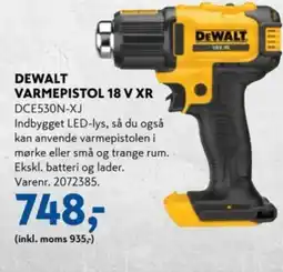 Davidsen DEWALT VARMEPISTOL 18 V XR DCE530N-XJ tilbud