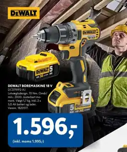 Davidsen DEWALT BOREMASKINE 18 V tilbud