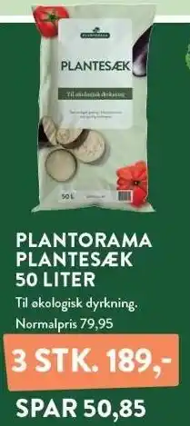 Plantorama PLANTORAMA PLANTESÆK 50 LITER tilbud