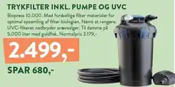 Plantorama TRYKFILTER INKL. PUMPE OG UVC tilbud