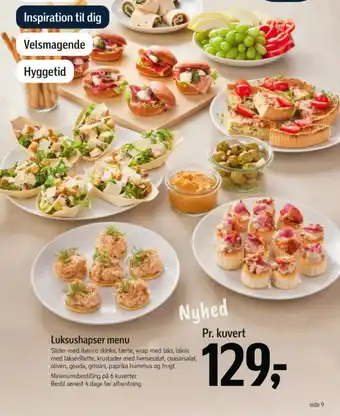 Føtex Luksushapser menu tilbud