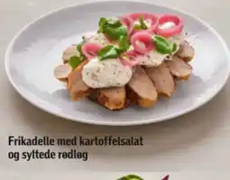 Føtex frikadelle med kartoffelsalat og syltede rødleg tilbud