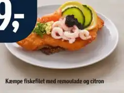 Føtex Kæmpe fiskefilet med remoulade og citron tilbud
