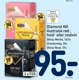 REMA 1000 Diamond hill australsk rød-, hvid- eller rosévin tilbud