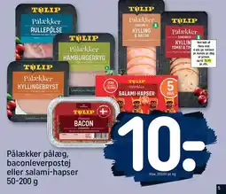 REMA 1000 Pålækker pålæg, baconleverpostej eller salami-hapser tilbud
