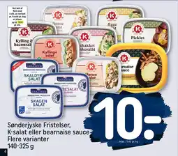 REMA 1000 Sønderjyske Fristelser, K-salat eller bearnaise sauce, tilbud