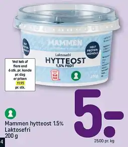 REMA 1000 Mammen hytteost 1.5% laktosefri tilbud