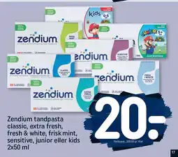 REMA 1000 ZENDIUM tandpasta classic tilbud