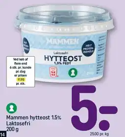REMA 1000 Mammen hytteost 1,5 % tilbud