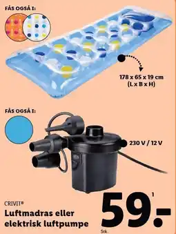 Lidl Luftmadras eller elektrisk luftpumpe tilbud