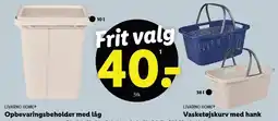 Lidl Opbevaringsholder med låg eller vasketøjskurv med hank tilbud