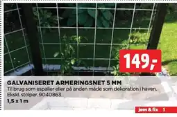 jem & fix Galvaniseret armeringsnet tilbud