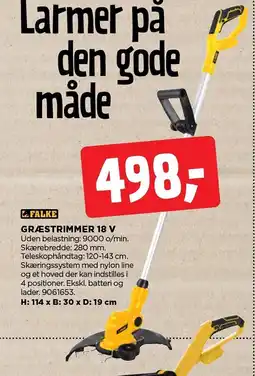 jem & fix FALKE Græstrimmer 18 V tilbud